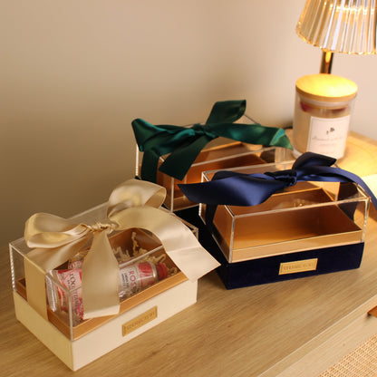 Luxury Gift Box With Bow, Premium Curated Craft Gift Box, Handmade Box
