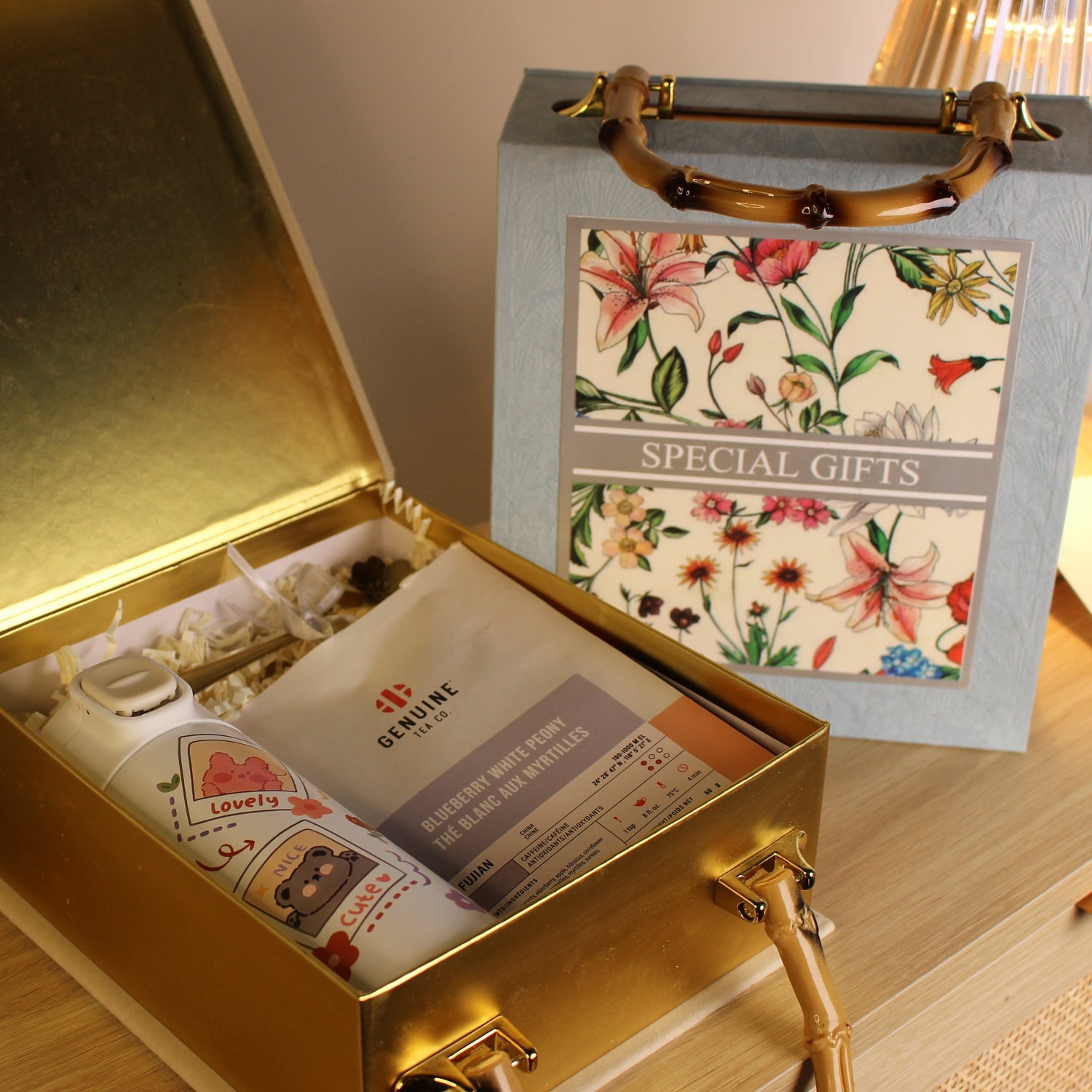 Special Gift Box, Red Flowers Gift Box, Premium Curated Craft Gift Box