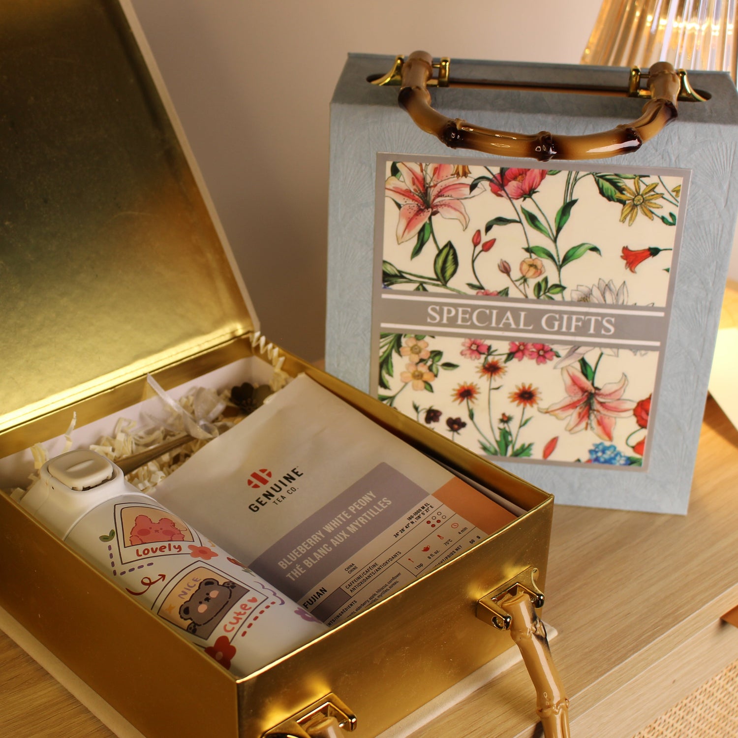 Gift Box With Handle, Floral Special Gift Box, Wedding Gift Box