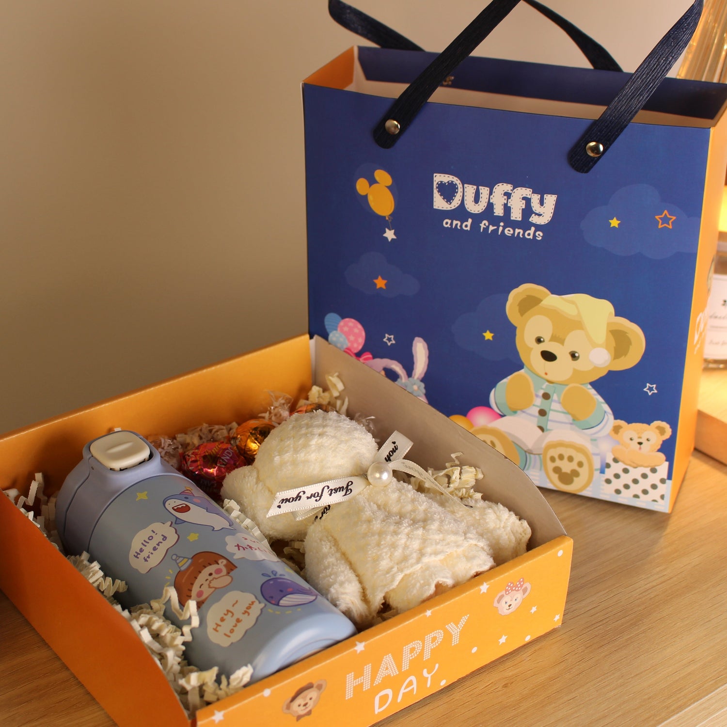 Cute Gift Bag, Duffy with Friends Craft Gift Bag, Birthday Gift Bag