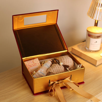 Craft Gift Box, Burgundy Birthday Gift Box