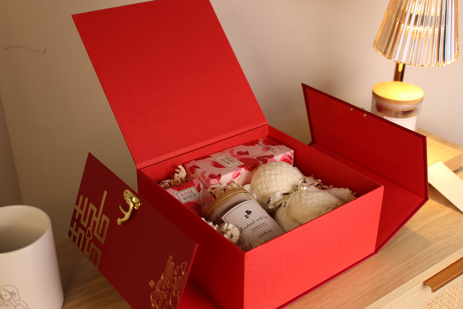 Red Gift Box for Her, Premium Craft Curated Gift Box