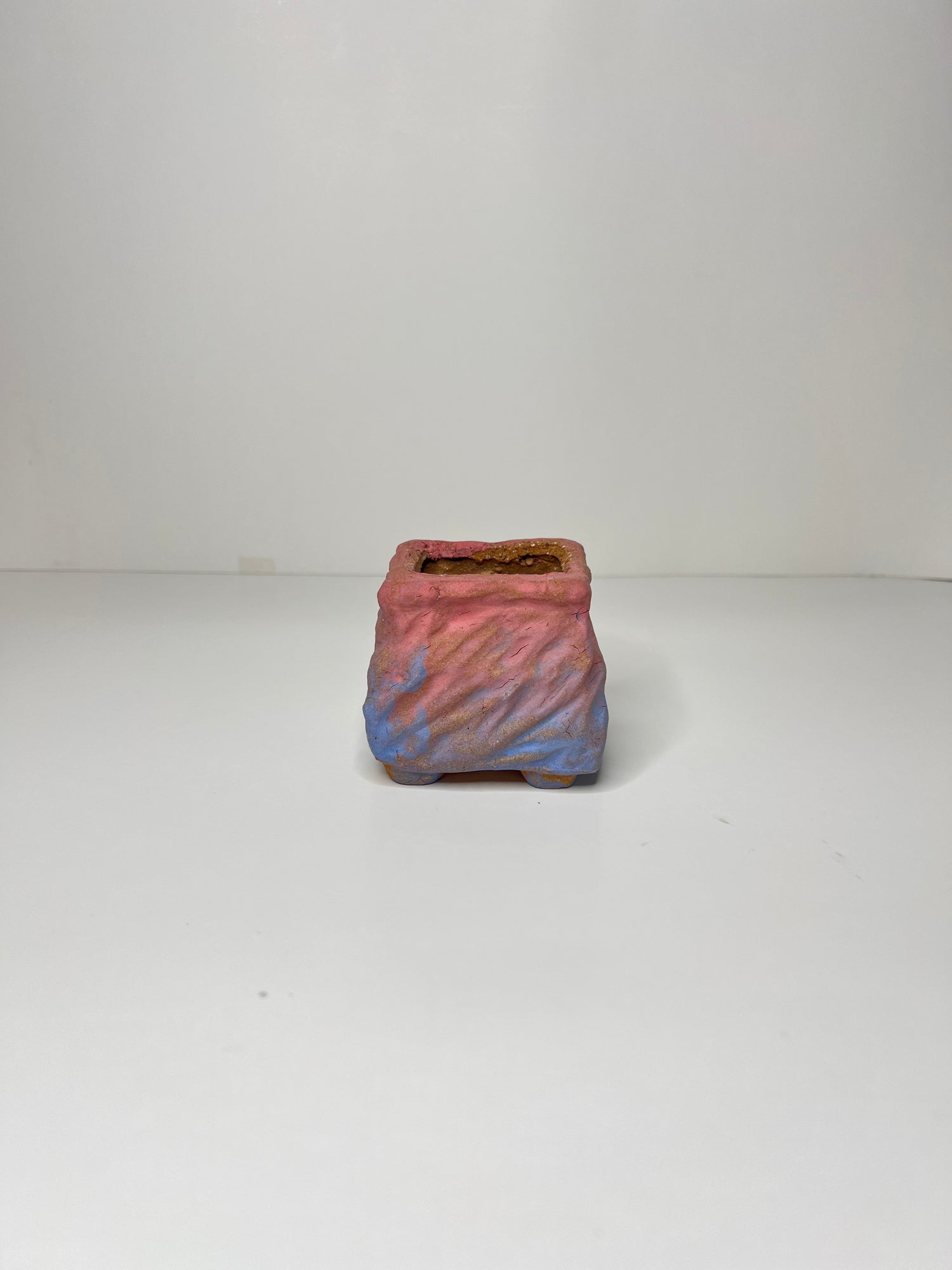 Wavy Mini Planter Pot, Maifan Stone Square Planter Pot, Home Decor