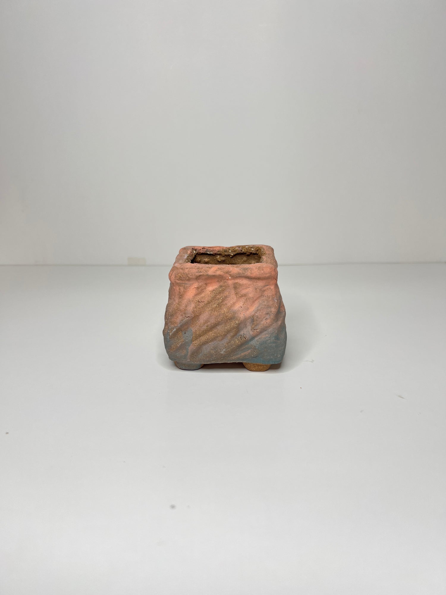 Wavy Mini Planter Pot, Maifan Stone Square Planter Pot, Home Decor