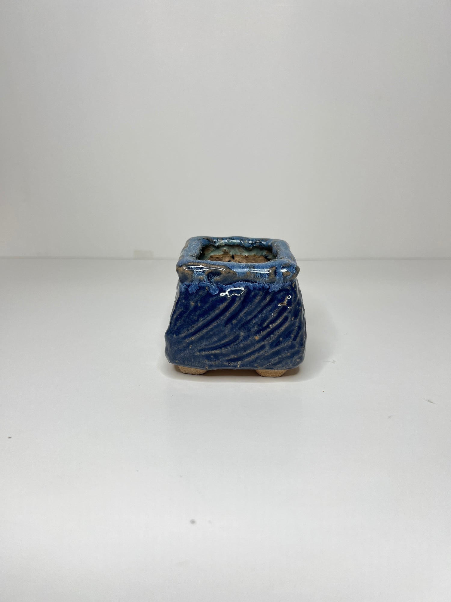 Wavy Mini Planter Pot, Maifan Stone Square Planter Pot, Home Decor