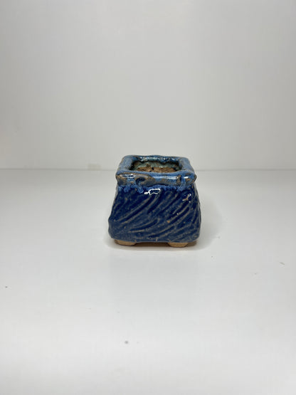 Wavy Mini Planter Pot, Maifan Stone Square Planter Pot, Home Decor