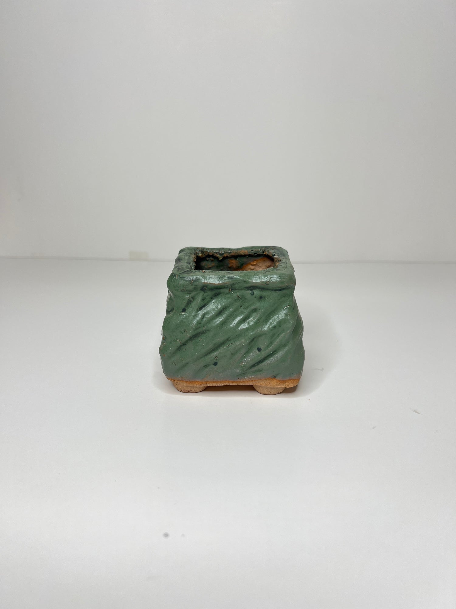 Wavy Mini Planter Pot, Maifan Stone Square Planter Pot, Home Decor