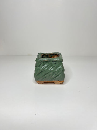 Wavy Mini Planter Pot, Maifan Stone Square Planter Pot, Home Decor