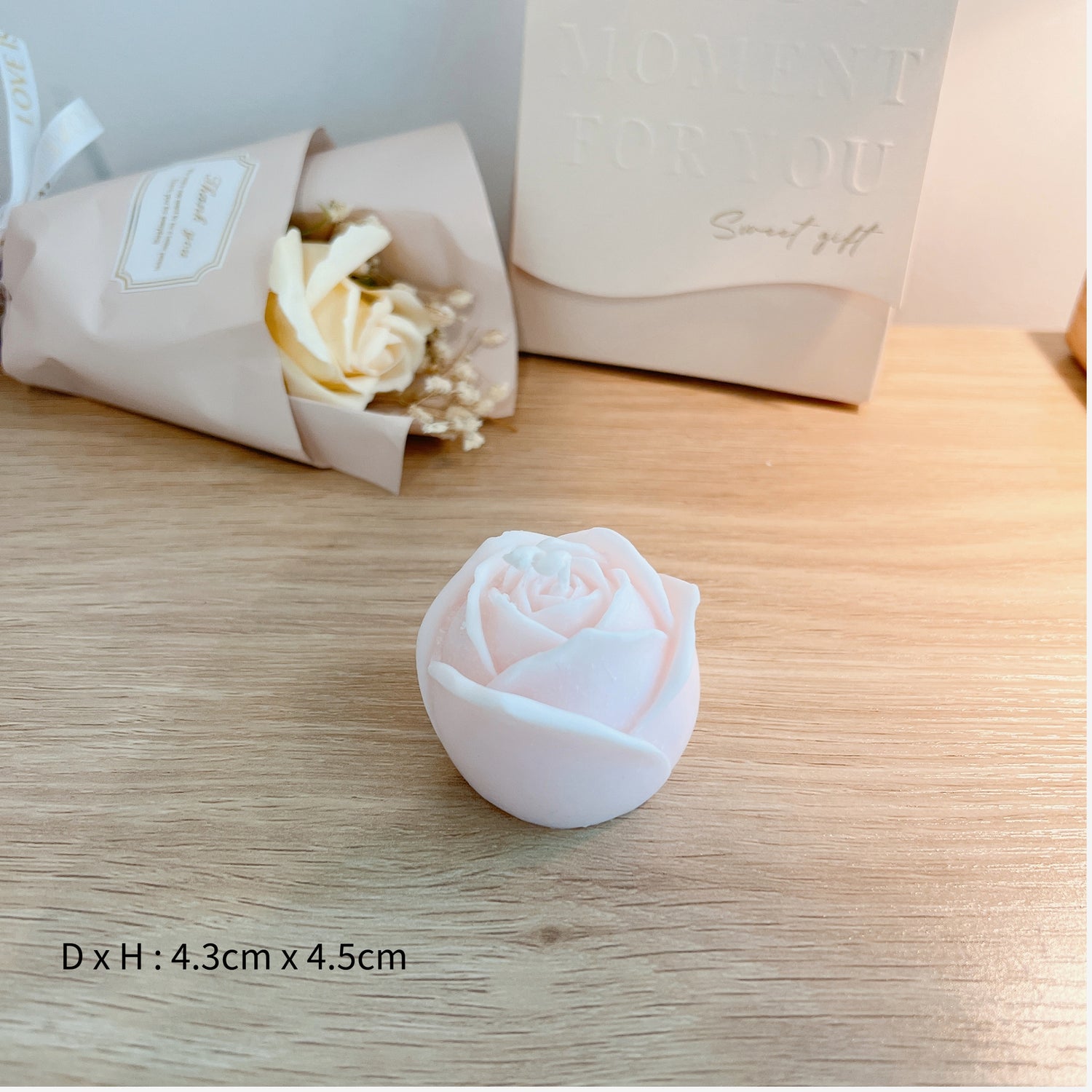 Rose Scented Candle, Delicate Mini Flower Candle, Candle Home Decor