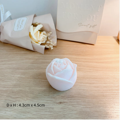 Rose Scented Candle, Delicate Mini Flower Candle, Candle Home Decor