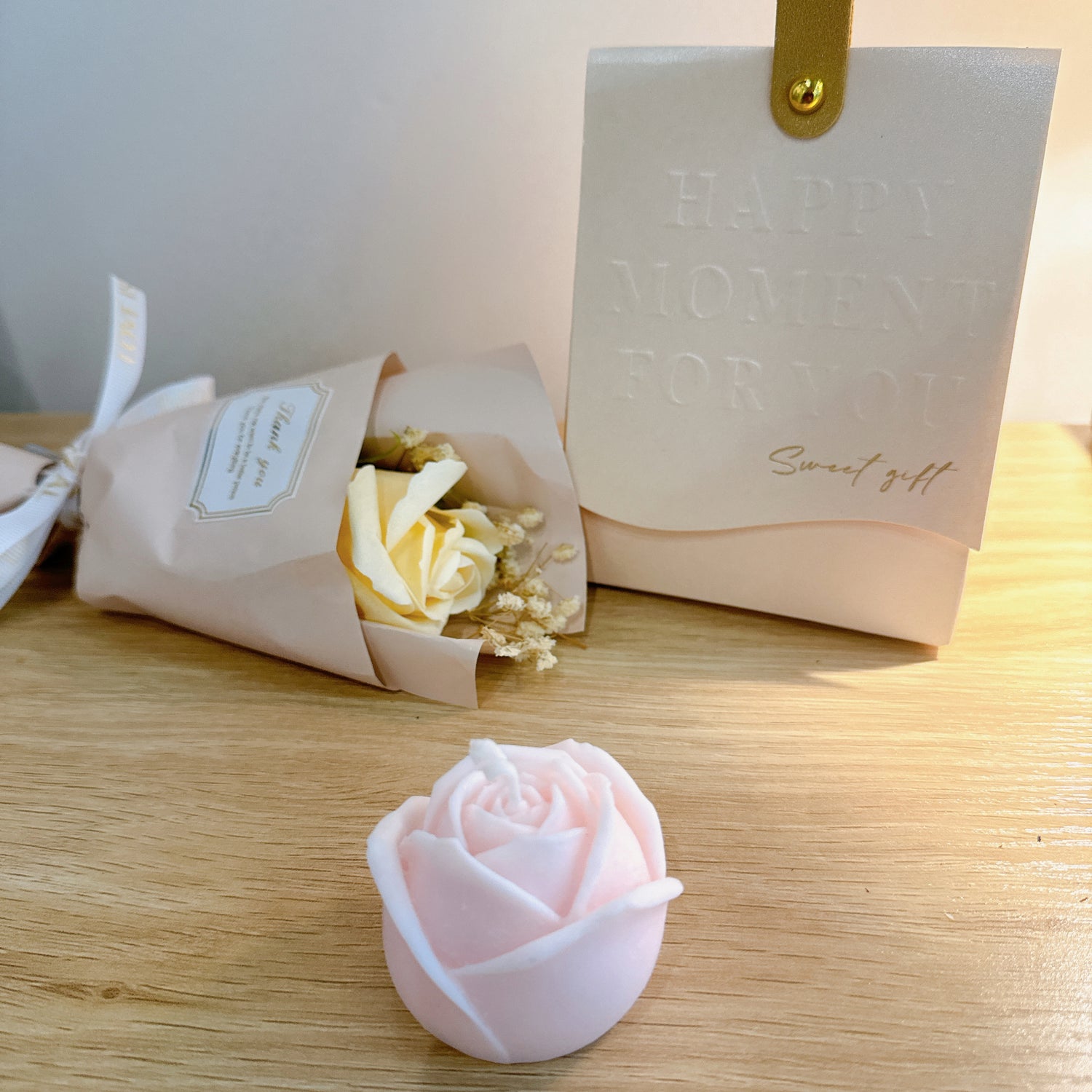 Rose Scented Candle, Delicate Mini Flower Candle, Candle Home Decor