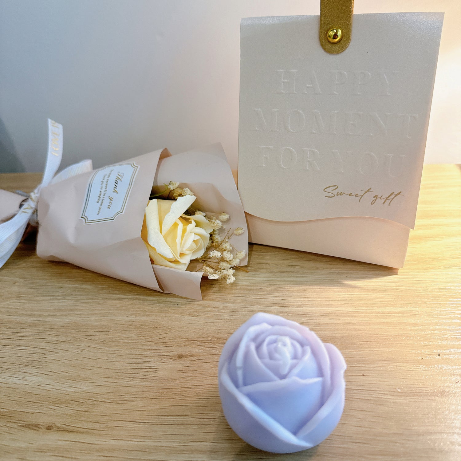 Rose Scented Candle, Delicate Mini Flower Candle, Candle Home Decor