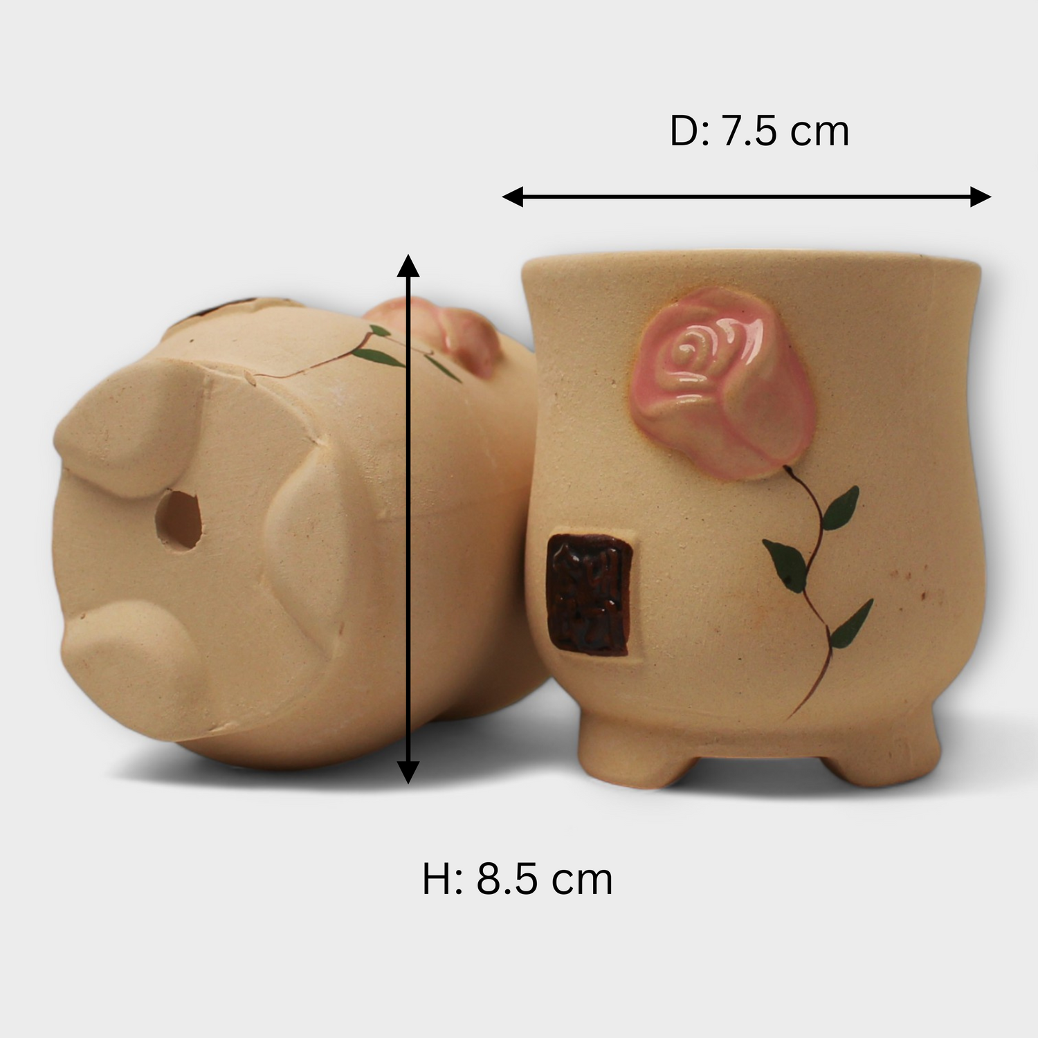 Hand Painted Indoor Plant Pot, Korean Style Ceramic Planter Pot