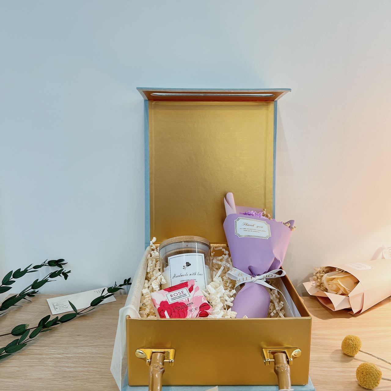 Gift Box With Handle, Floral Special Gift Box, Wedding Gift Box