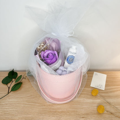 Leather Gift Basket, Premium Curated Craft Gift Basket, Elegant Gift