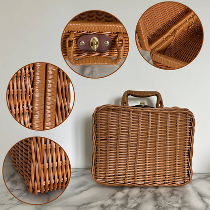 Rattan Basket Gift, Premium Woven Rattan Gift Basket, Elegant Gift