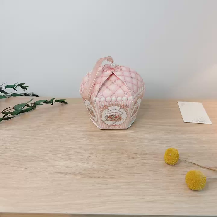 Pearl Flower Gift Box Set of 10, Reusable Birthday Chocolate Gift Box